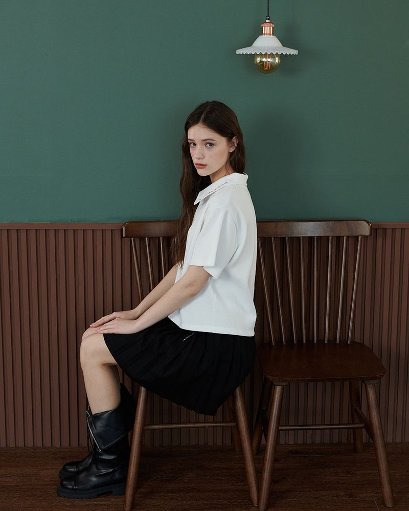 LOGO PIQUET POLO SHIRT [WHITE]