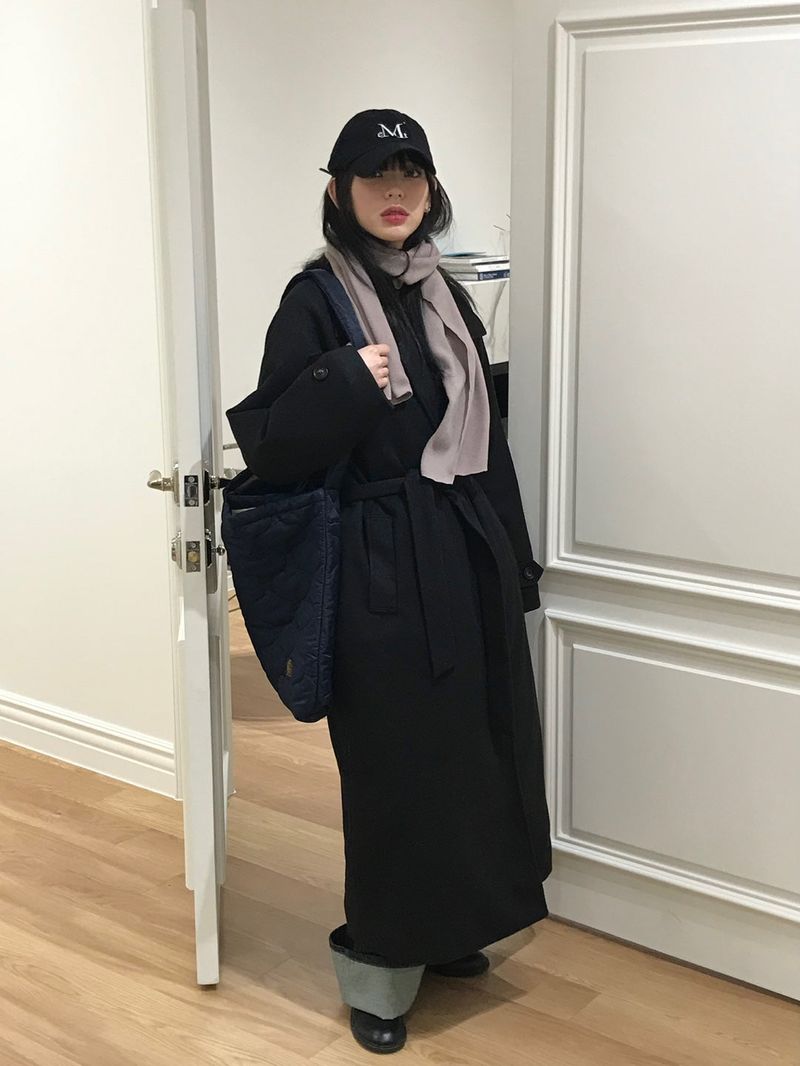 Verliebt high neck long coat