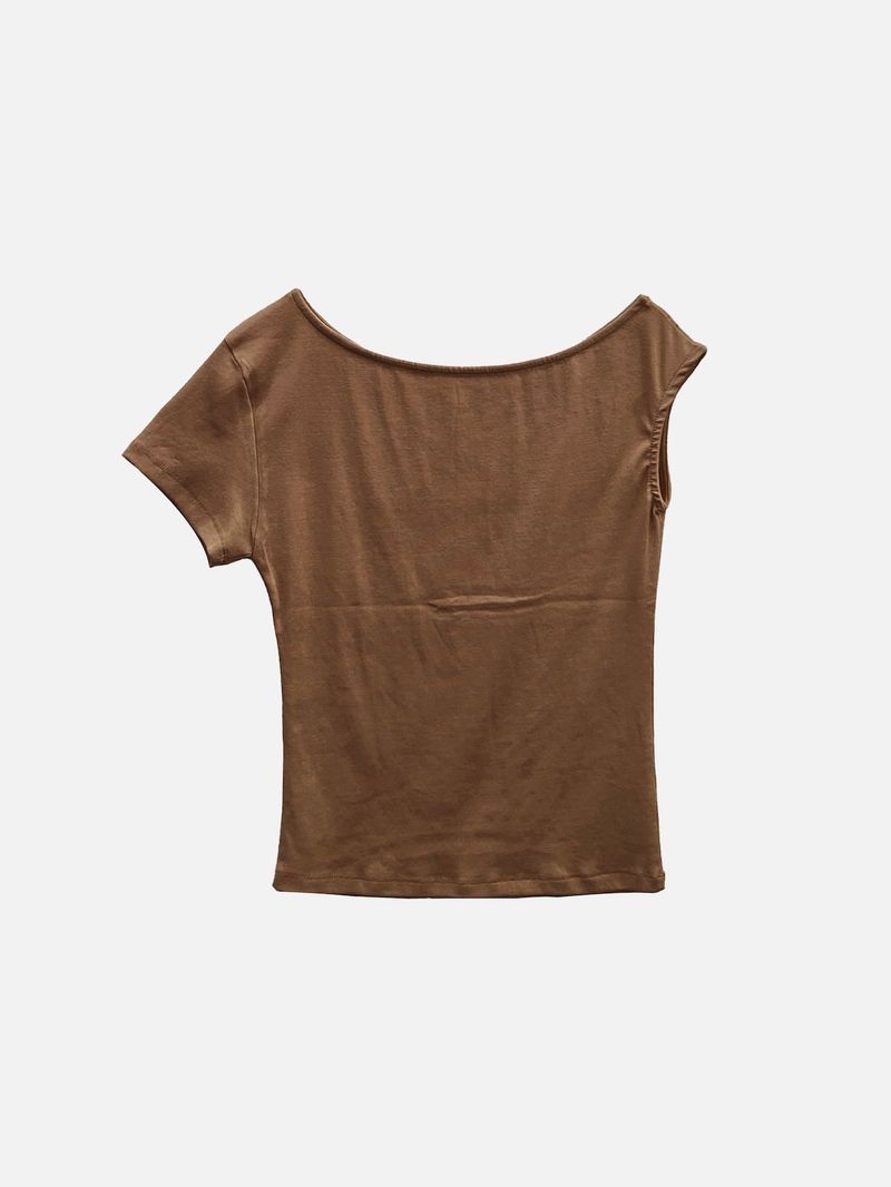 J One Shoulder Unbal Tee (3c)