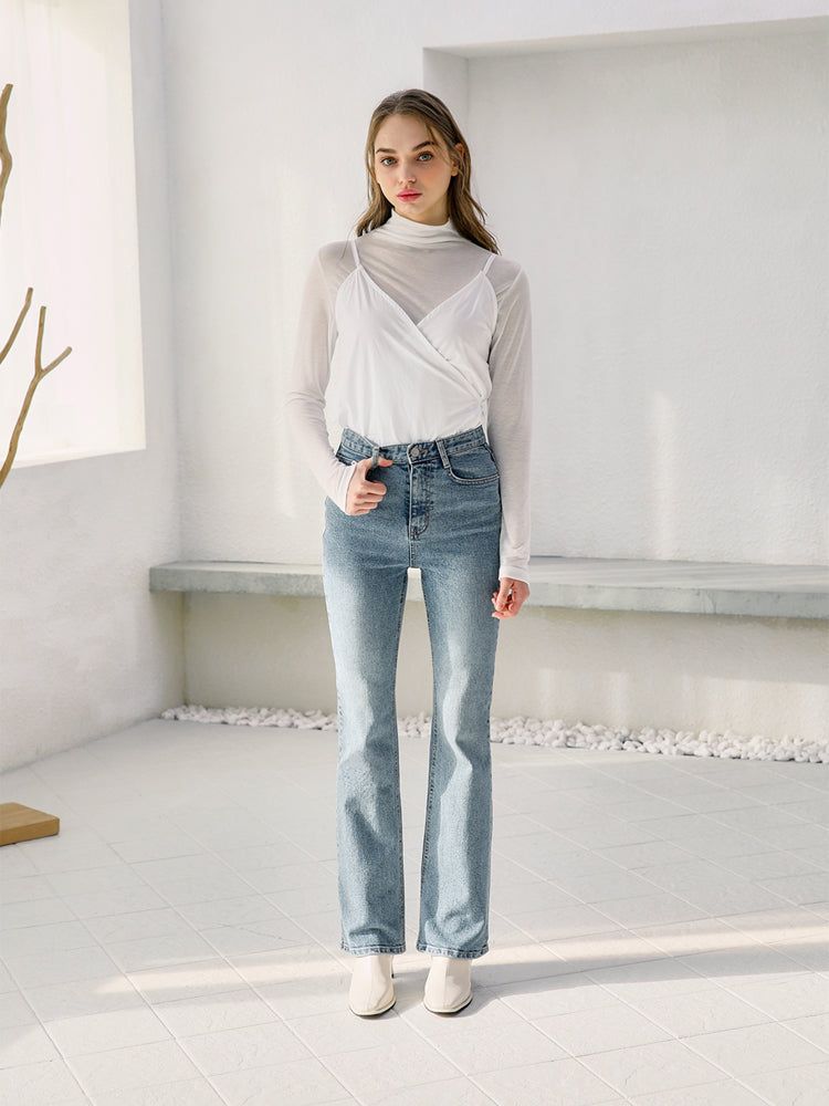 W52 LONG SEMI BOOTS CUT DENIM PANTS_LIGHT BLUE