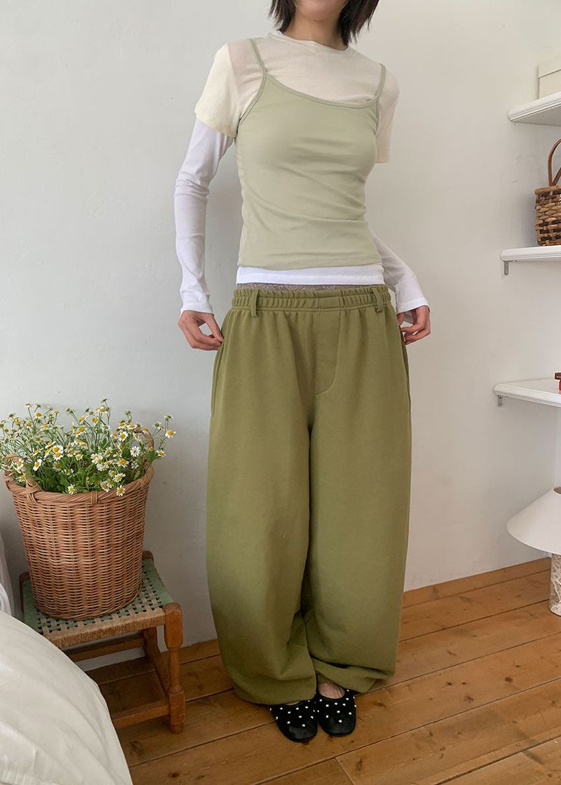 (UNISEX) BELTED SWEAT PANTS (3color)