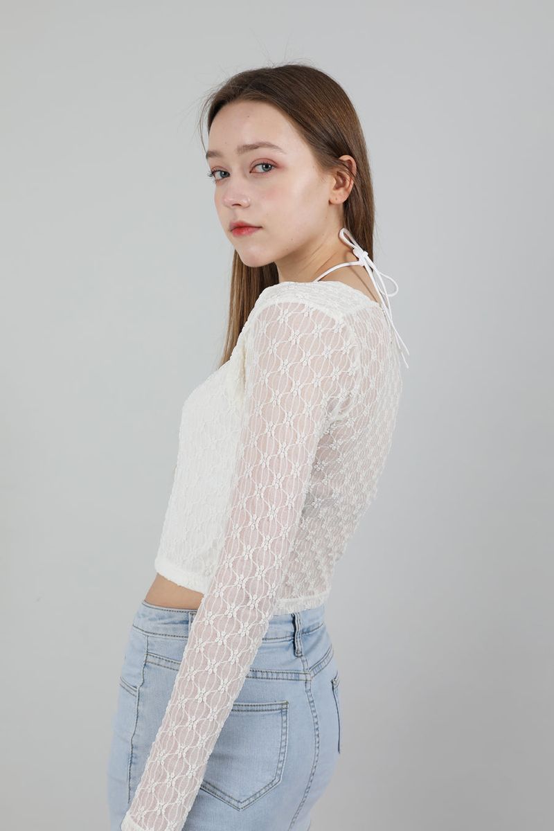 Lace Halterneck T-shirt