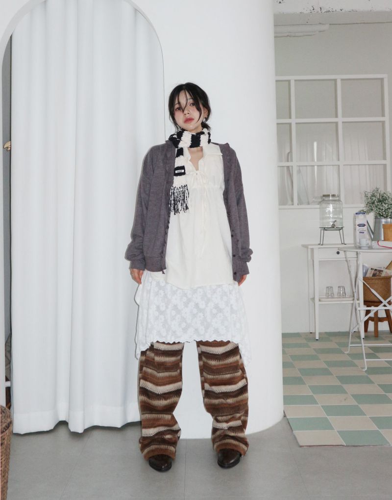 UZYOUNG（ユズヨン）の「Bianco ethnic hippie wide jogger pants (wool material)（Pants）」