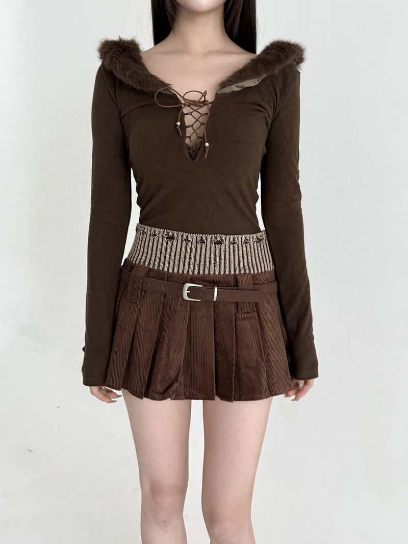 1548. Fur rope T (2color)
