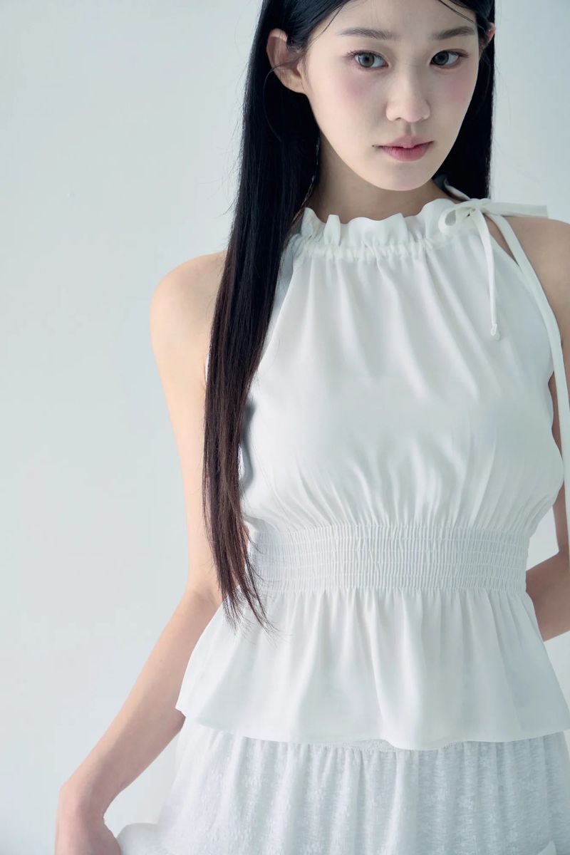 Sophia halter blouse (Ivory)