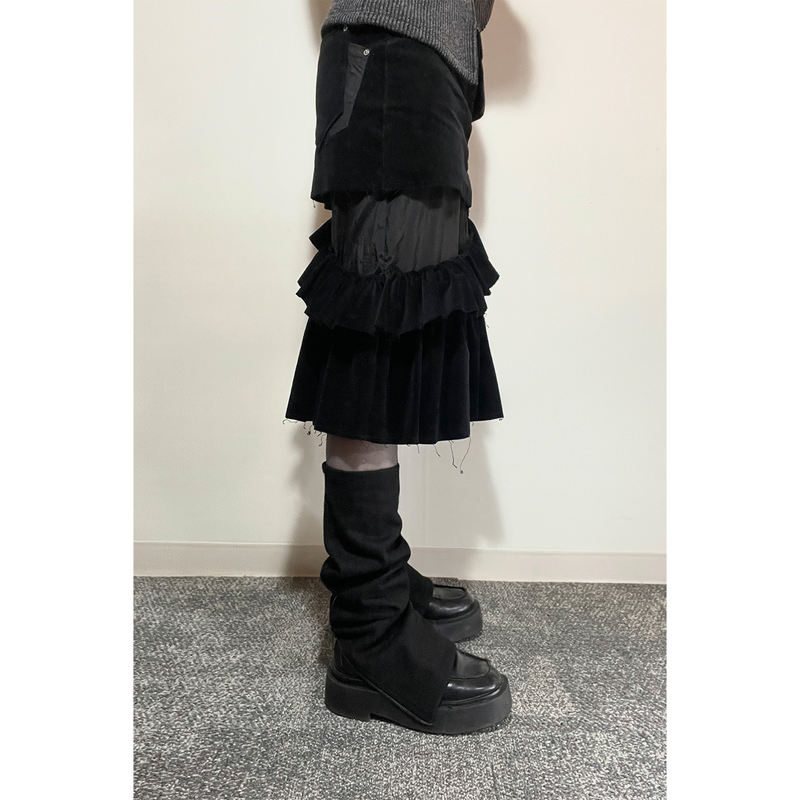 FRILL MIDI SKIRT