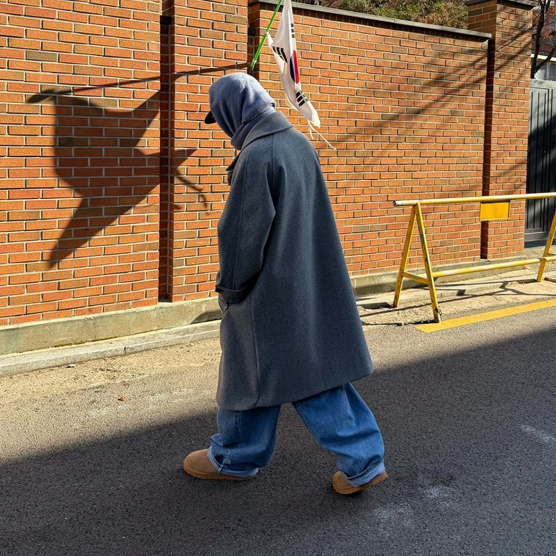 Oversized Wool Balmacaan Coat
