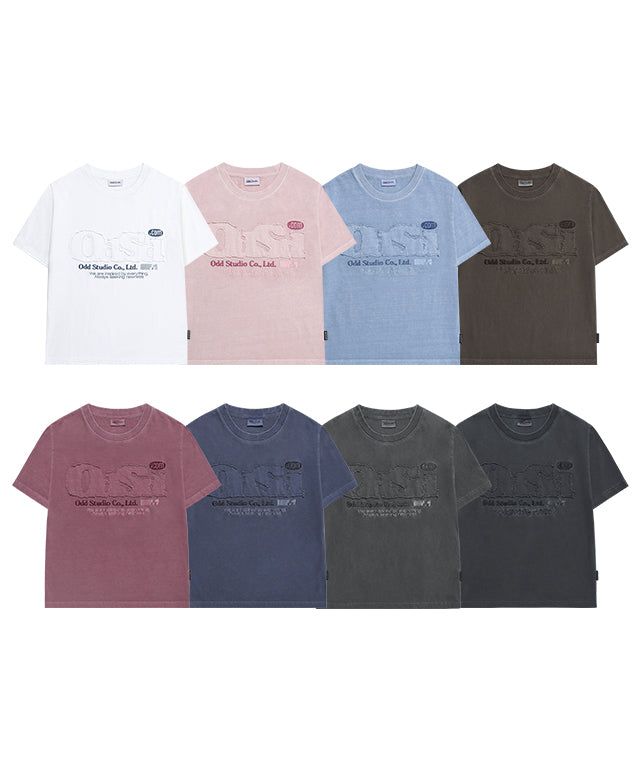 ODDSTUDIO（オッドスタジオ）の「ODSD ピグメント ダメージ レギュラーフィット Tシャツ - 8COLOR（トップス）」