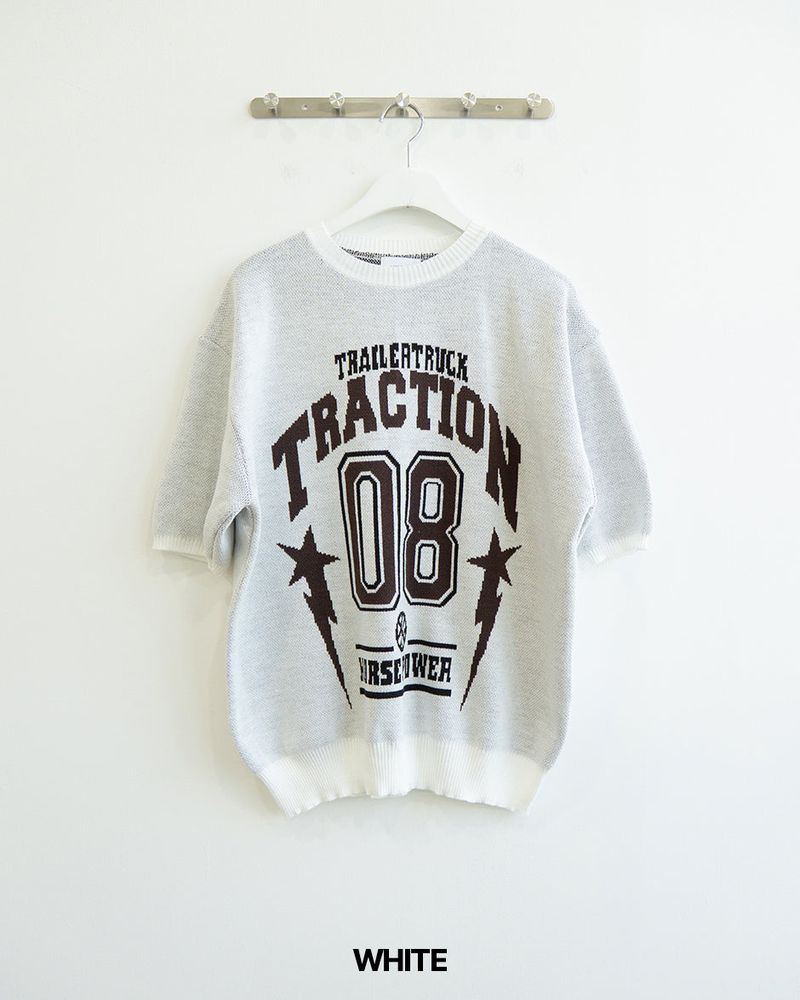 Bold Printed Short-Sleeved Knit