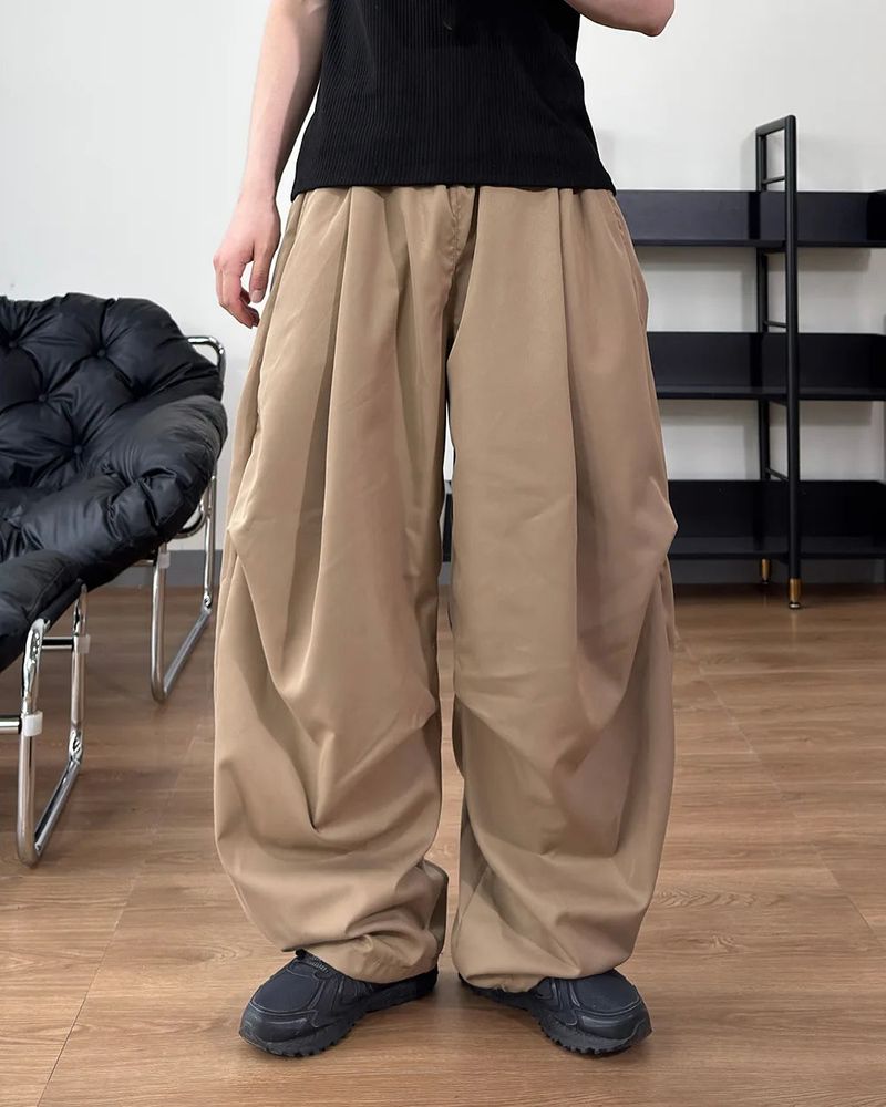 Luve Cotton Curved Wide Pants