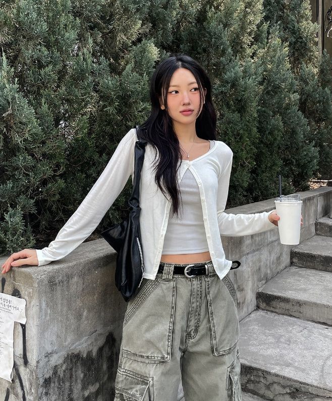 ULAN（ユレン）の「[U-BASIC] Sheer Summer Basic Cardigan（Tops）」