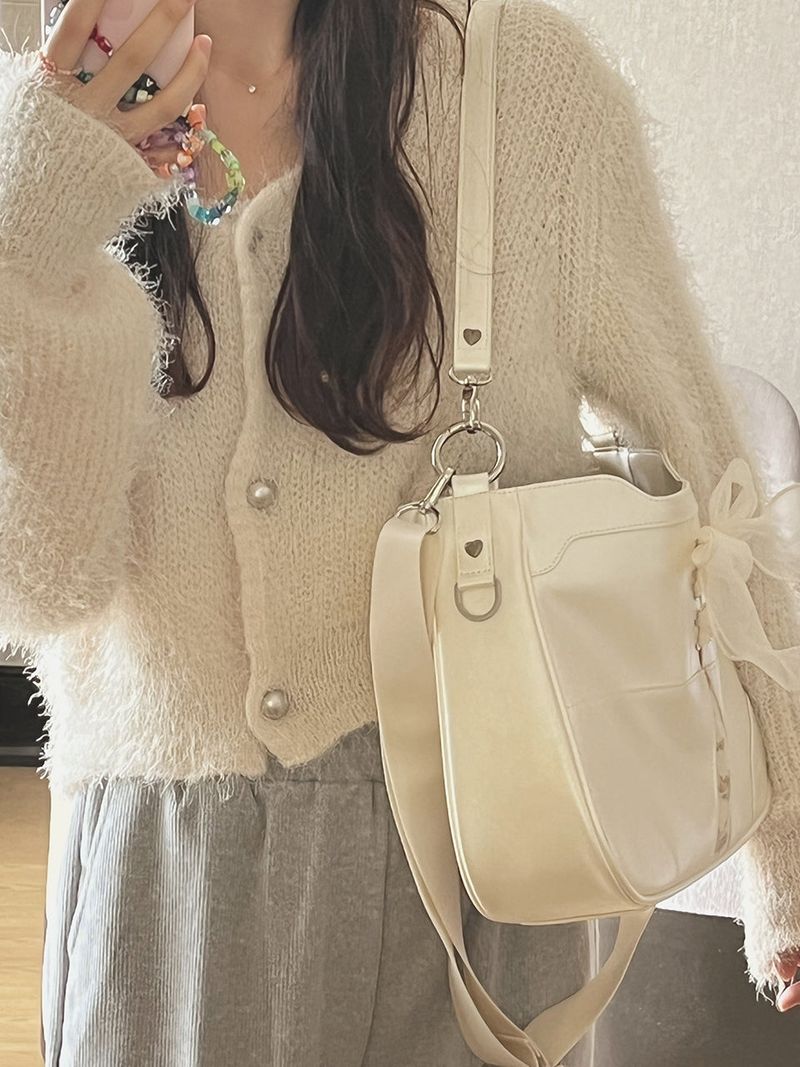 Bustier ribbon bag_ivory