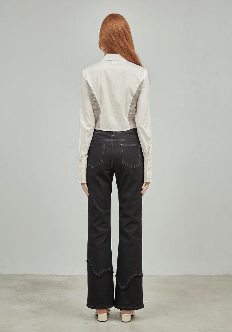 WAVY CROPPED SHIRT
