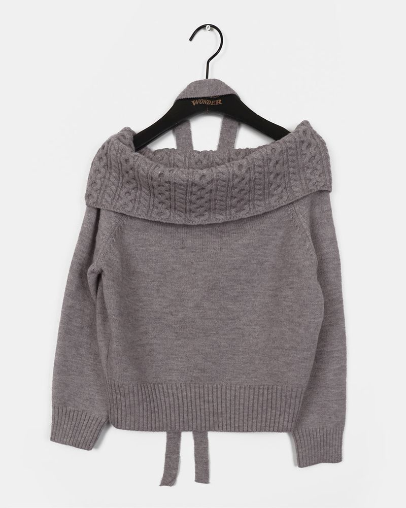 Weck Twisted Off-Shoulder Knit Set