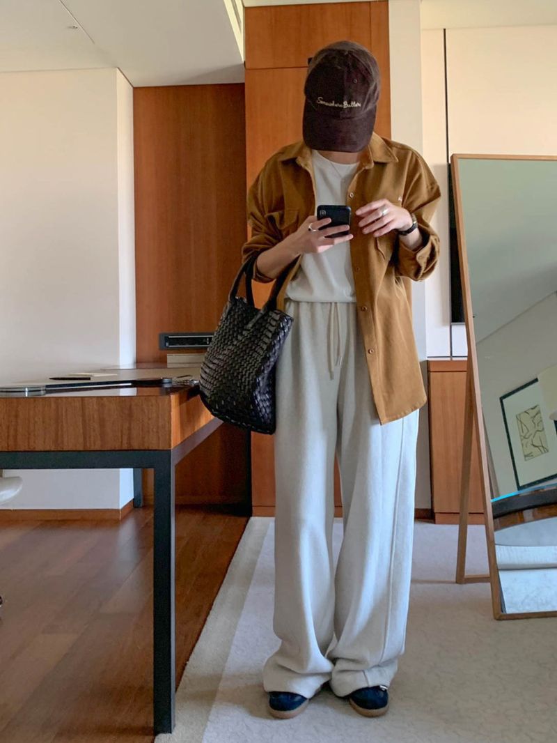 [Wool fleece] Eggdon string two-way pants