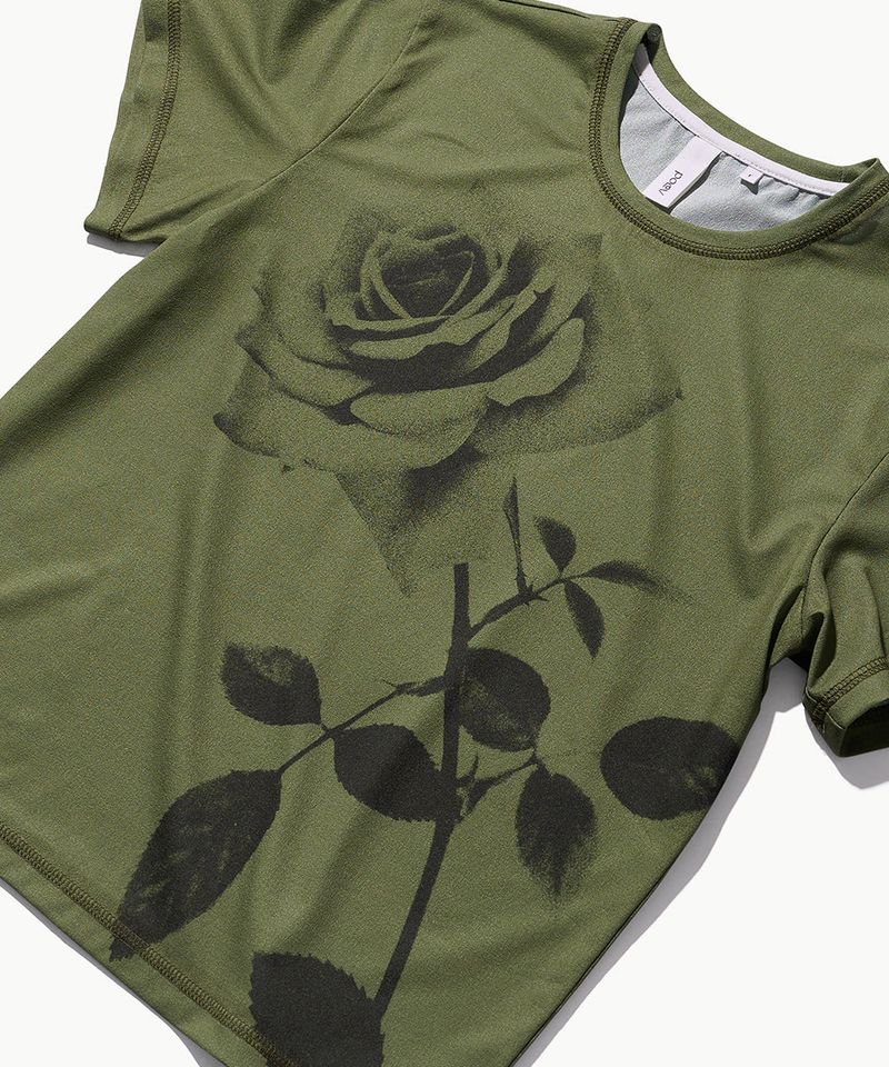 Rose Printed T-shirt - Green