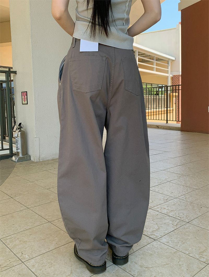 CURVED TUCK BALLOON PANTS (2C)