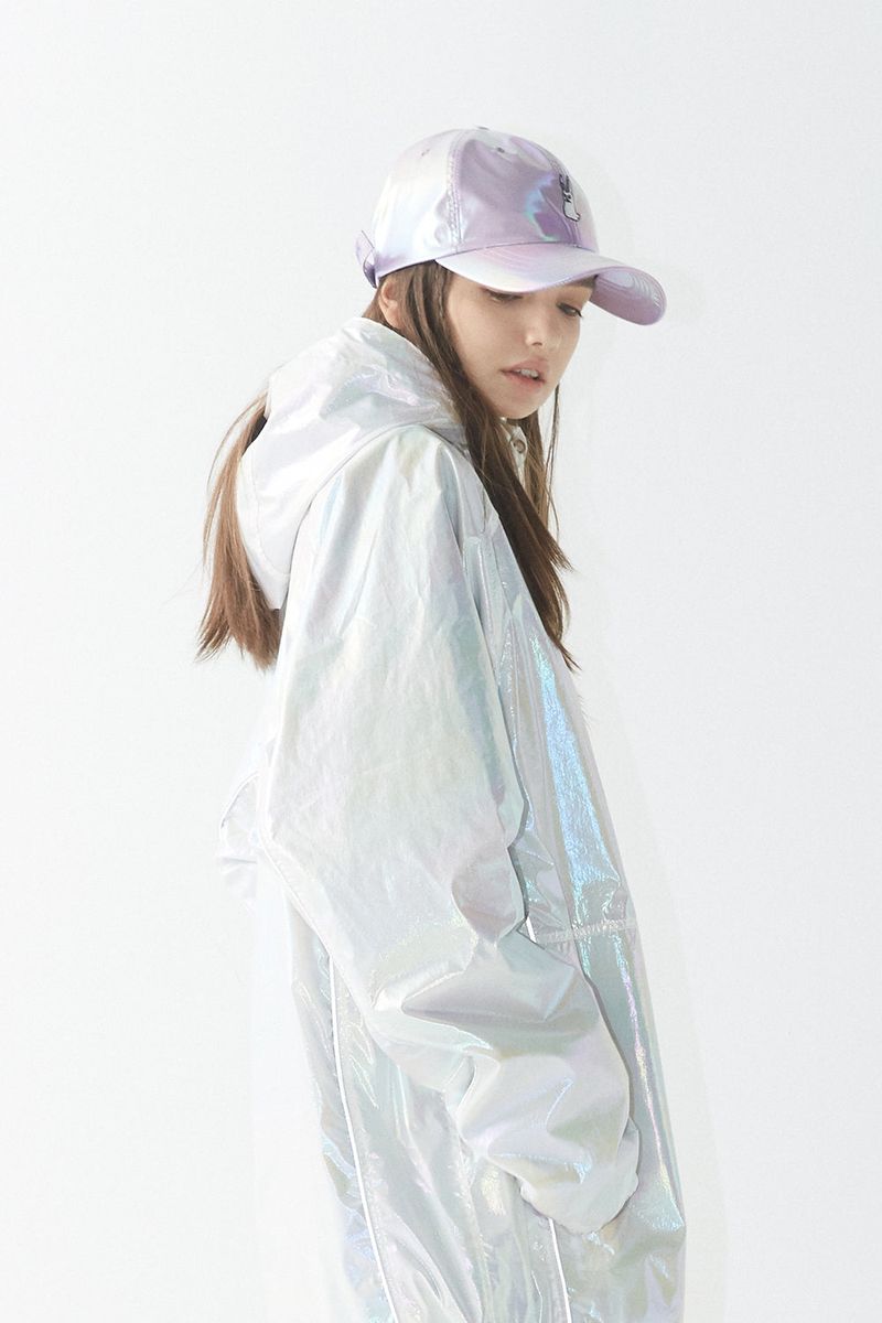 BSR2223FWCP047 GR HOLOGRAM CAP PINK