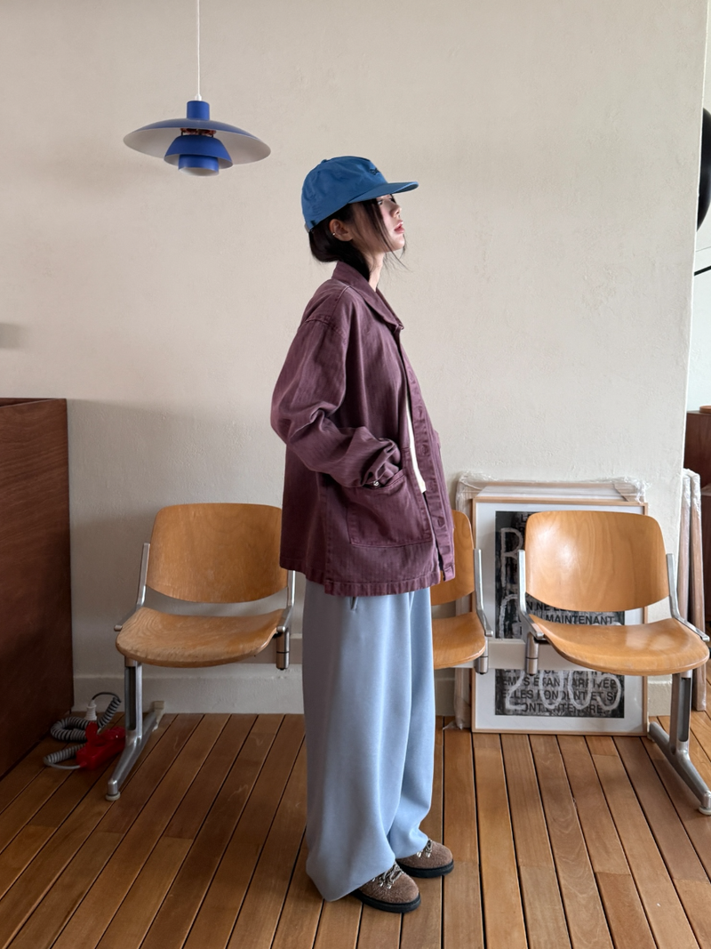herringbone pigment work jacket
