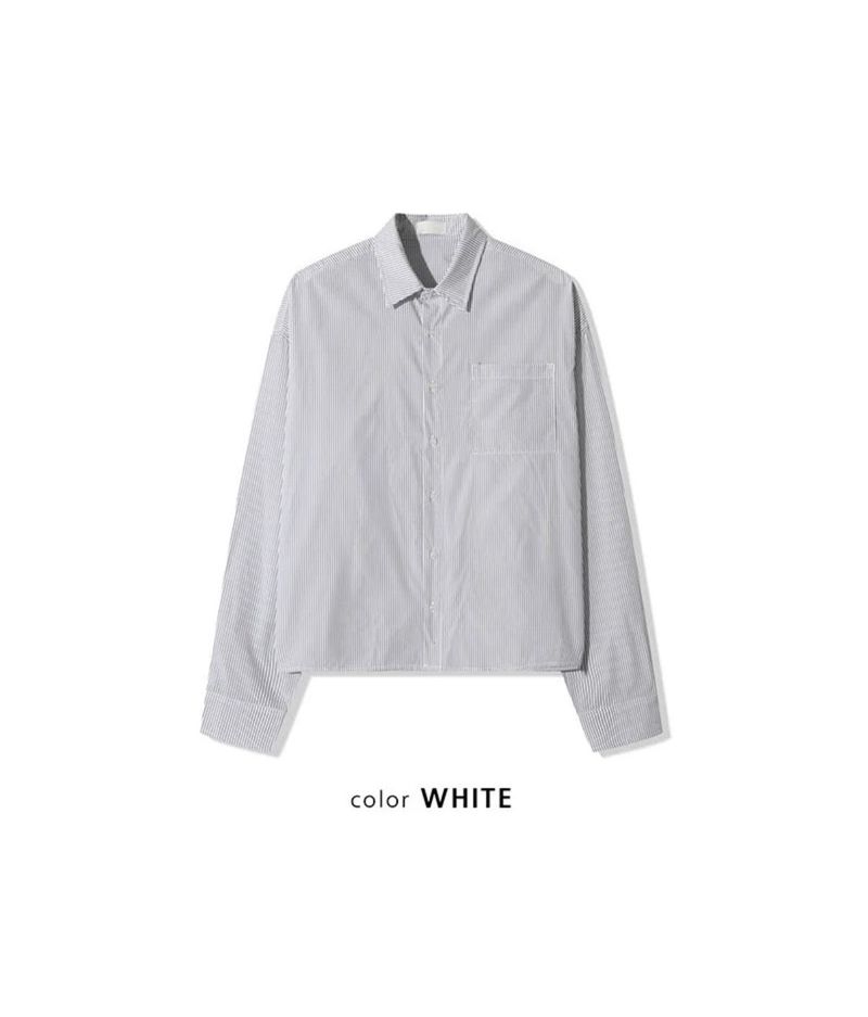 Basic stripe crop shirts(3color)