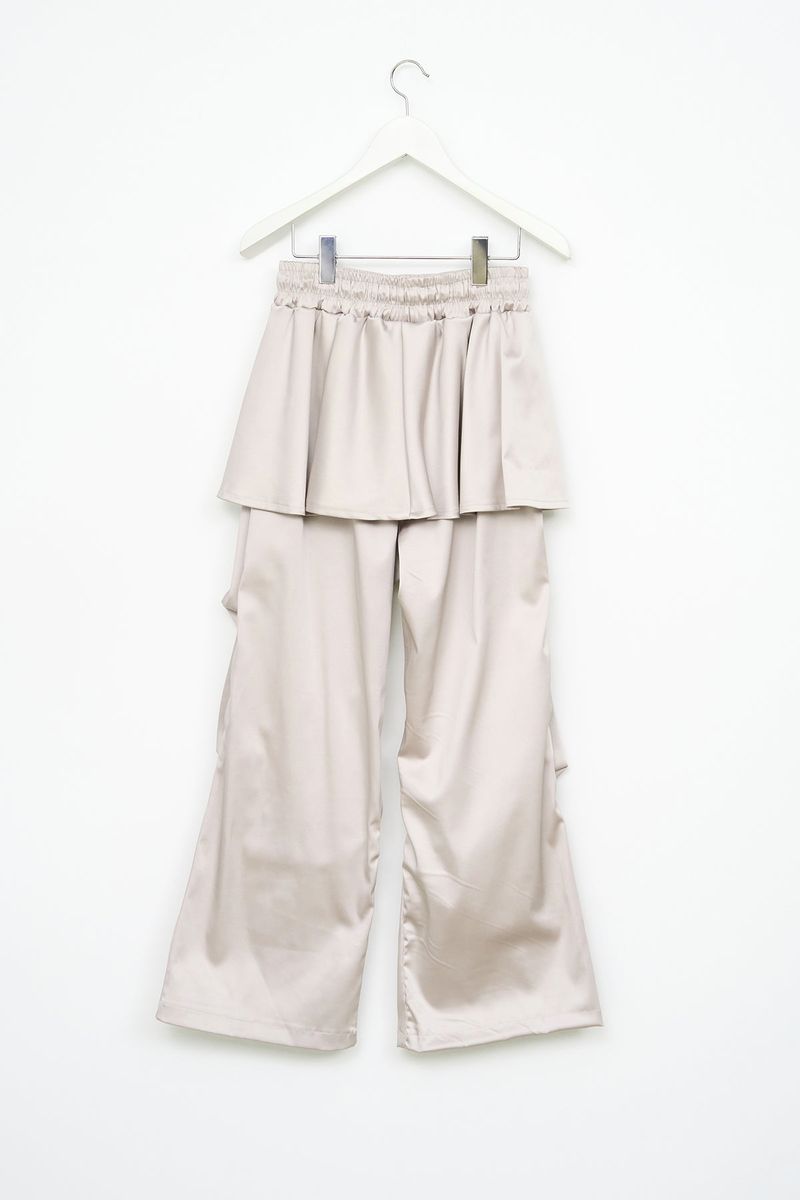 (W) Flow Satin Skirt Pants (2color)