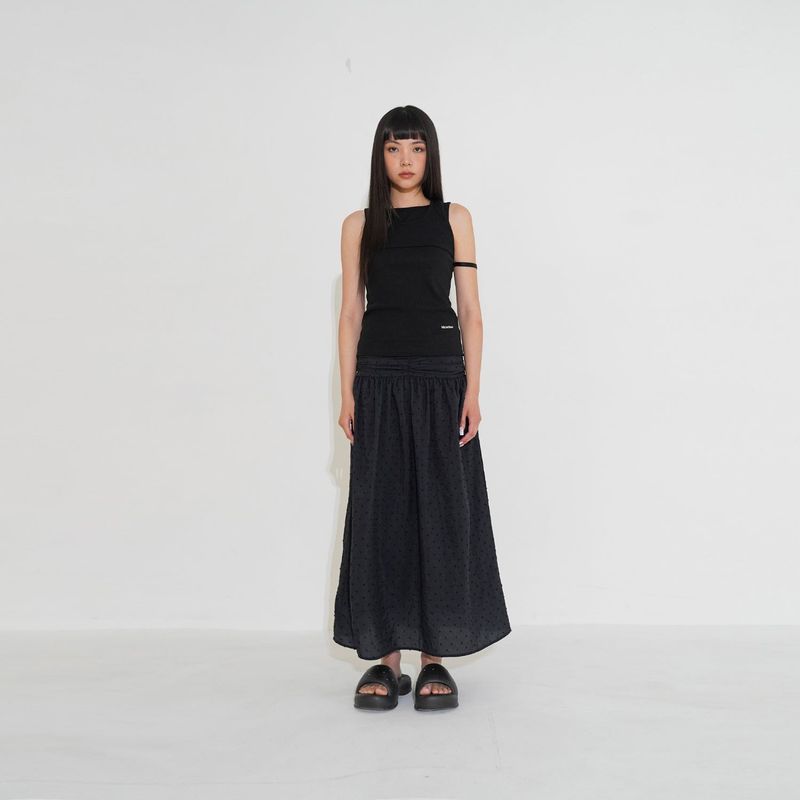 Center drape maxi skirt 001