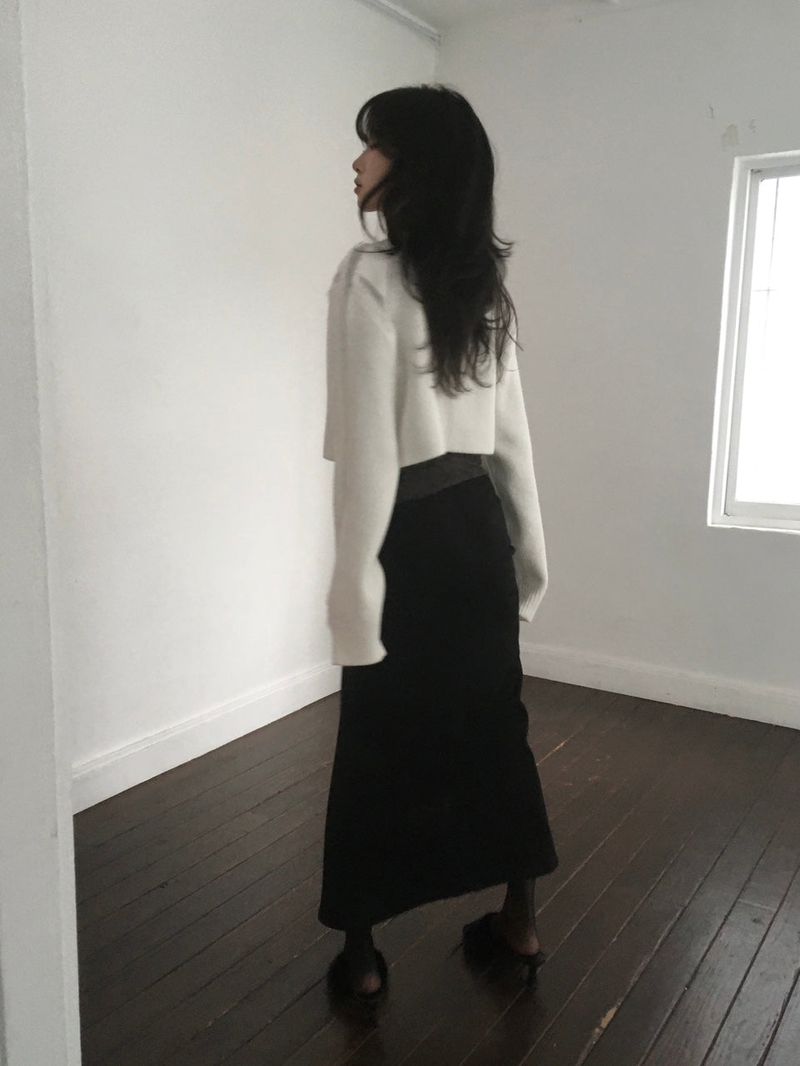 Suede Slit Maxi Skirt