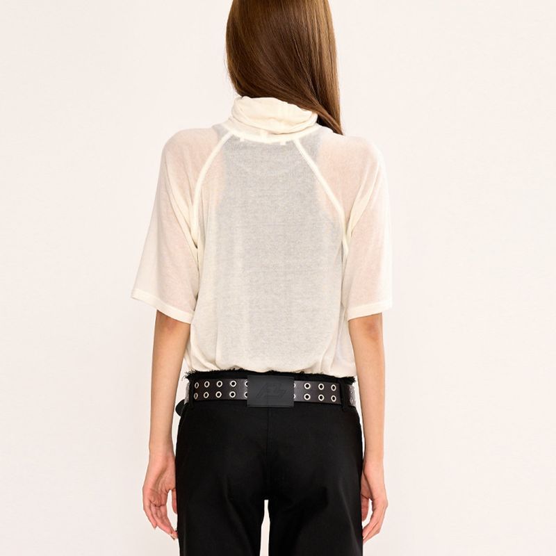 Turtle Neck Top - Ivory