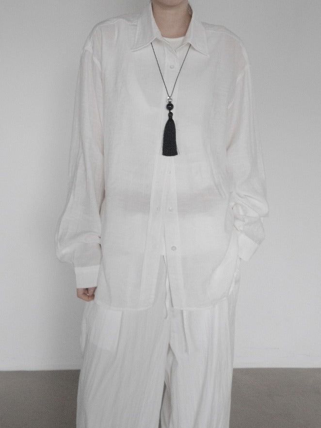 mnem（ムネム）の「Luair Summer See-through Shirt（Tops）」