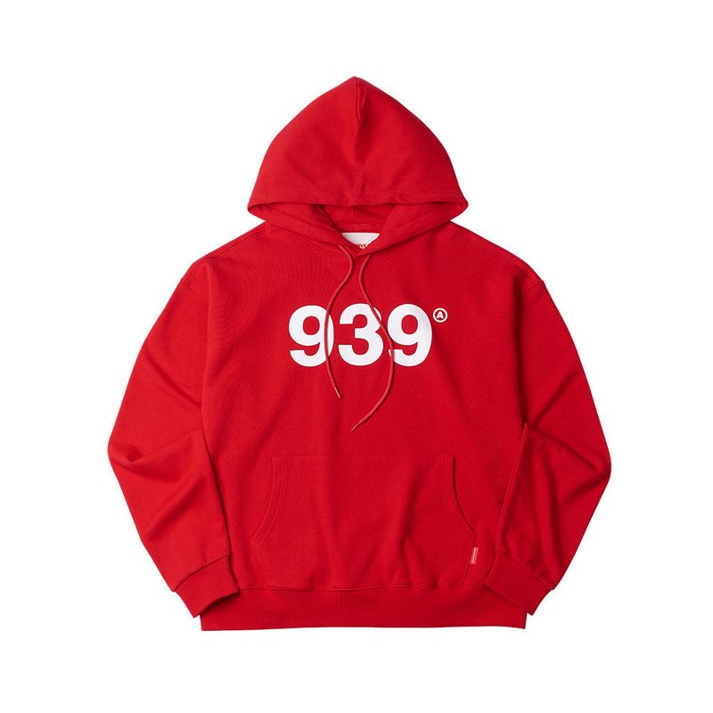 939 LOGO HOOD (DEEP RED)