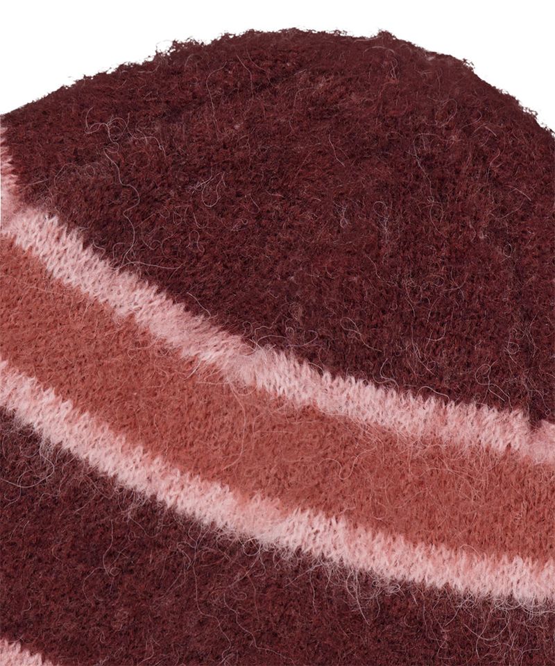 HAIRY STRIPE BEANIE