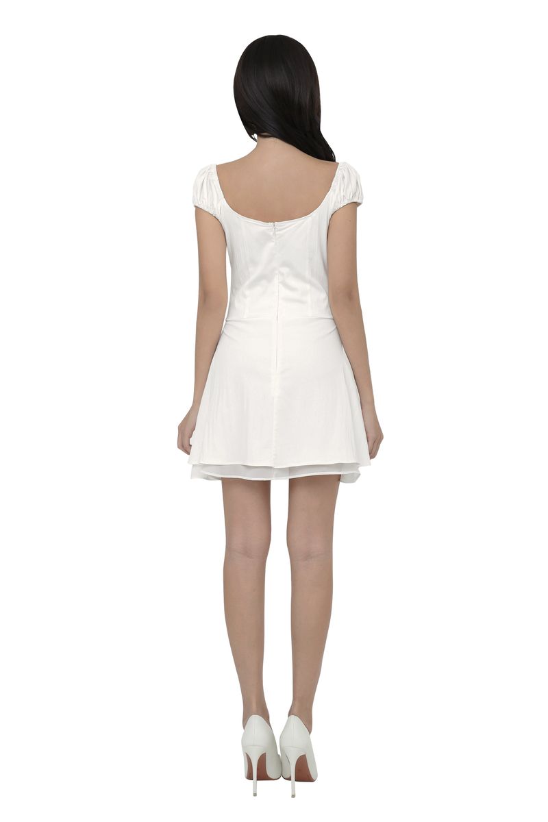 Chloe ribbon dress, White