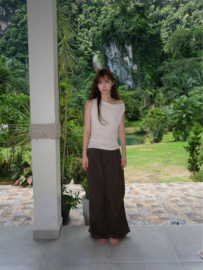 Soft Drape Sleeveless (Oatmeal)