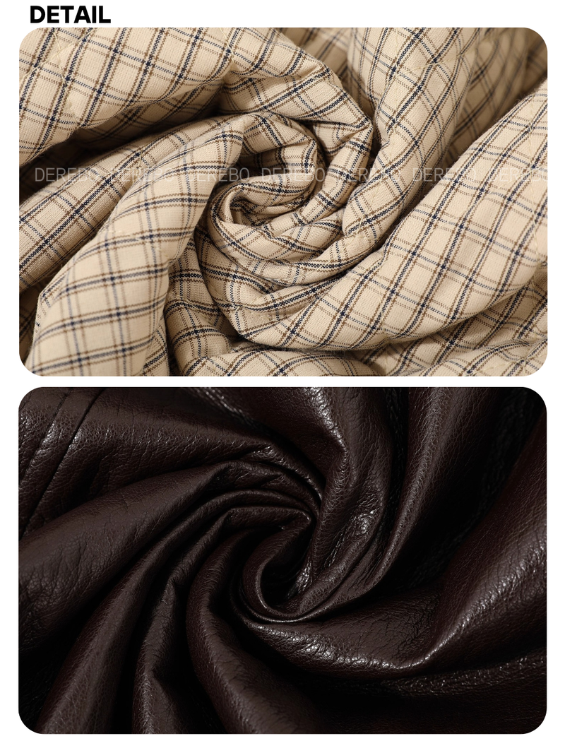 Heritage Quilting Half Leather Coat Jacket