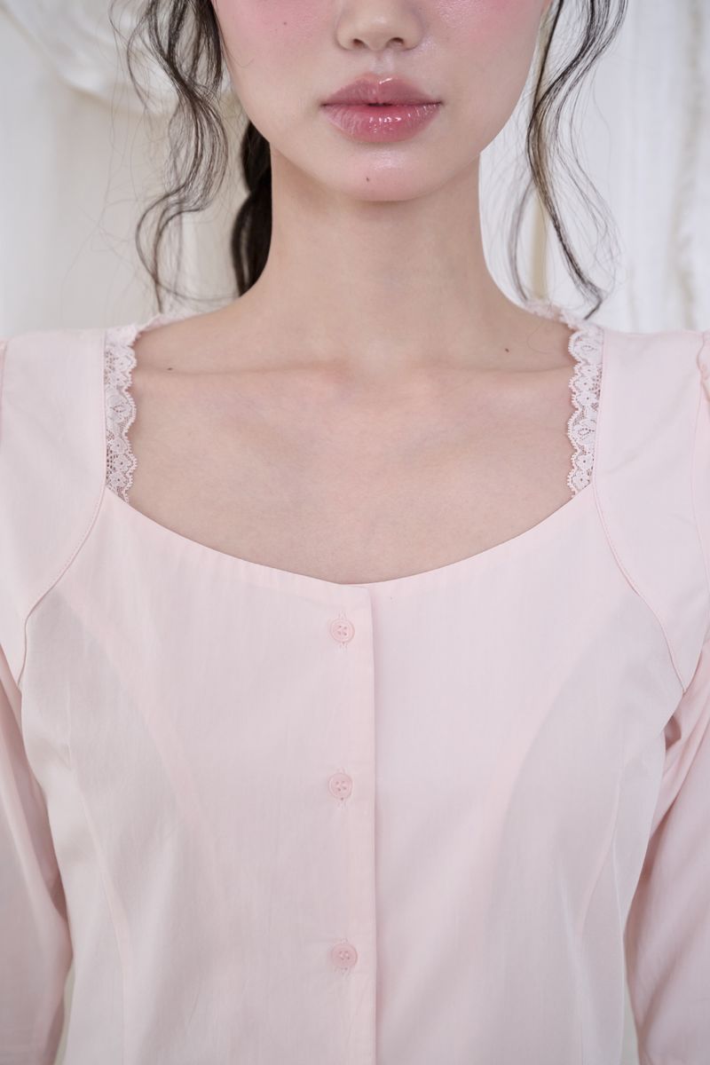 Mabel Lace Square-Neck Blouse (3 colors)