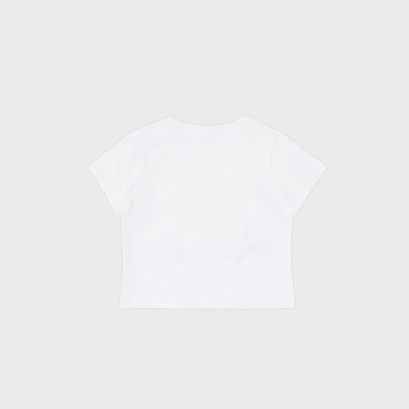 SMILE LOGO CROP TEE - BLUE