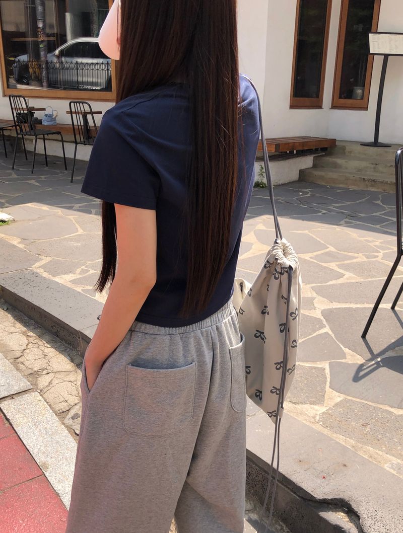 [ORIGINAL] Waist-printed Layered Bermuda Pants