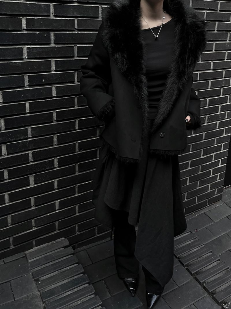 reversible fur mustang jacket (2color)