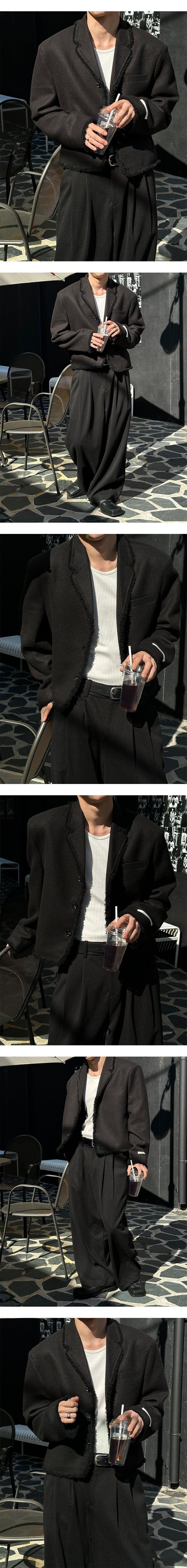 [F/W] Crop tessel jacket(2color)