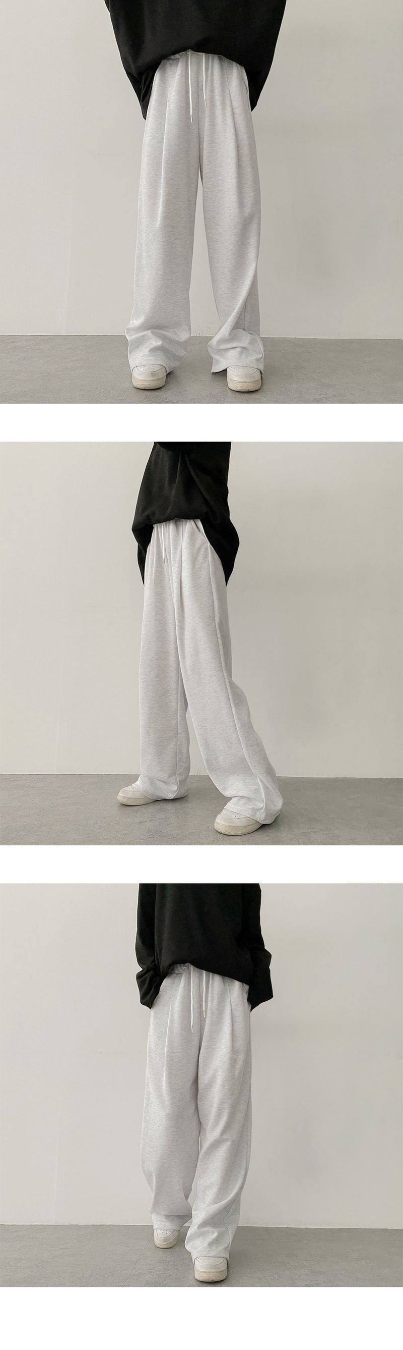 Pintuck Wrinkle Line Banded Wide Pants
