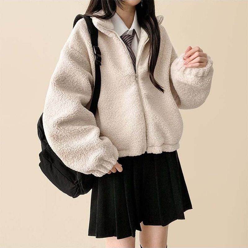 Pelo Thick Dumble Fleece Zip-Up Jumper