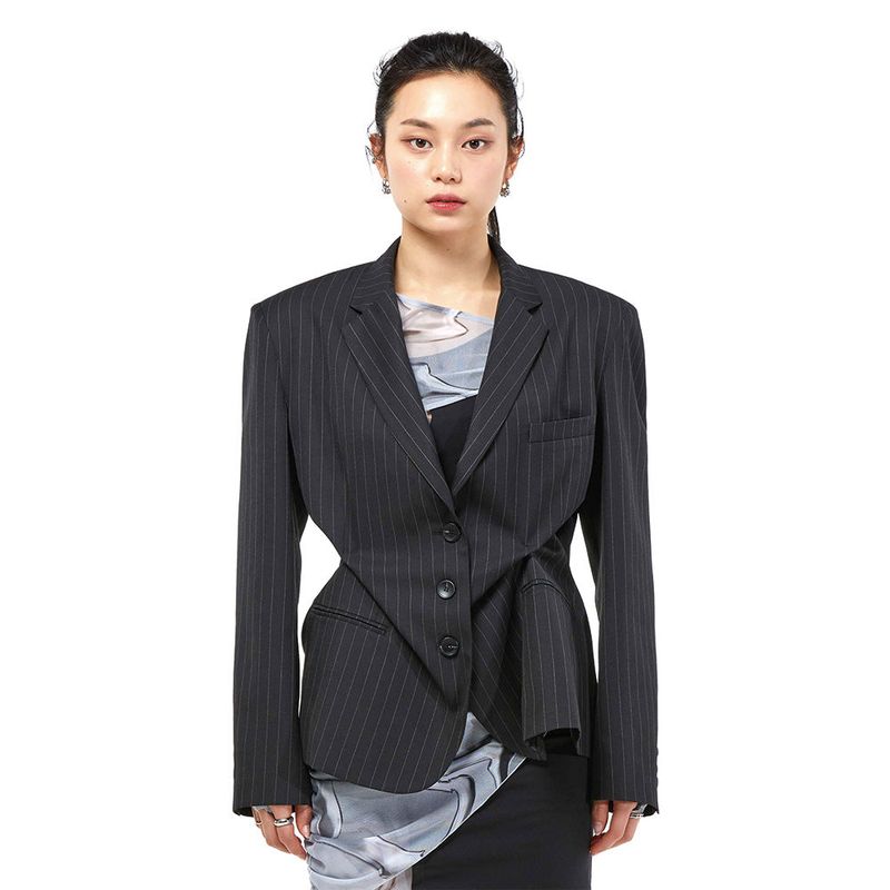 KIMZISU（キムジス）の「DOZI - Pinched Tailored Jacket _ Black（Jackets/Outerwear）」