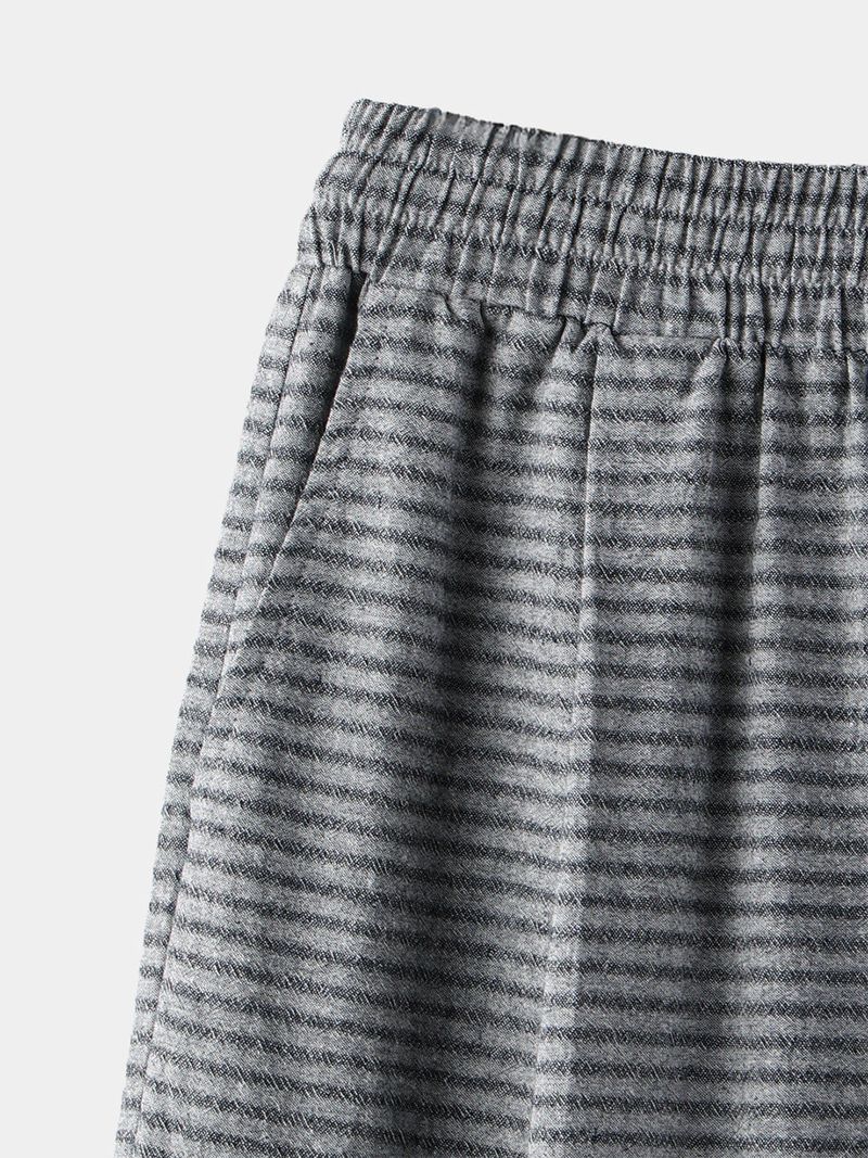 Border stripe summer pants