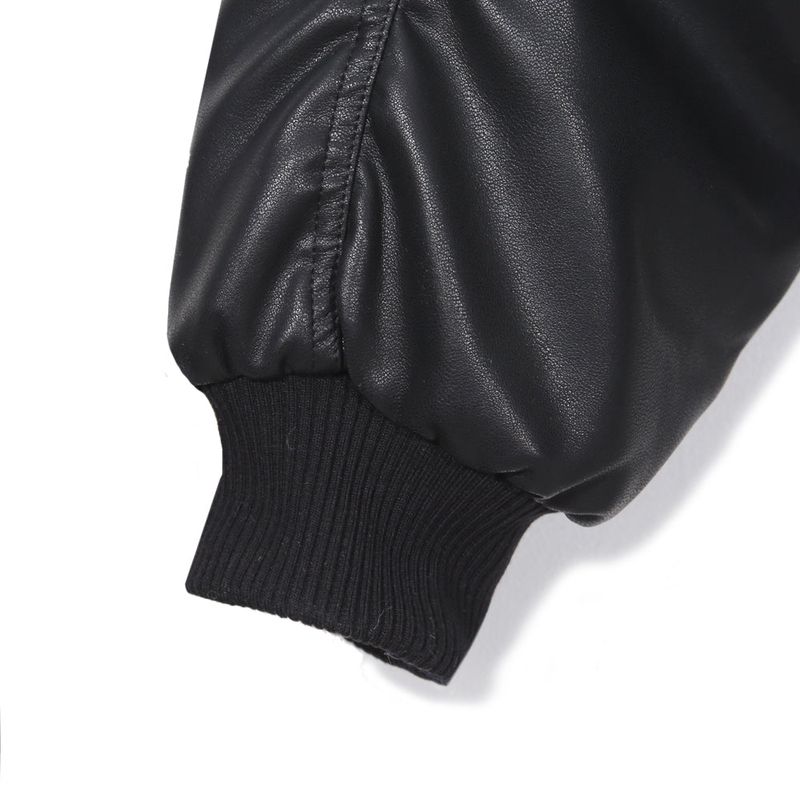 Black leather shirring padding