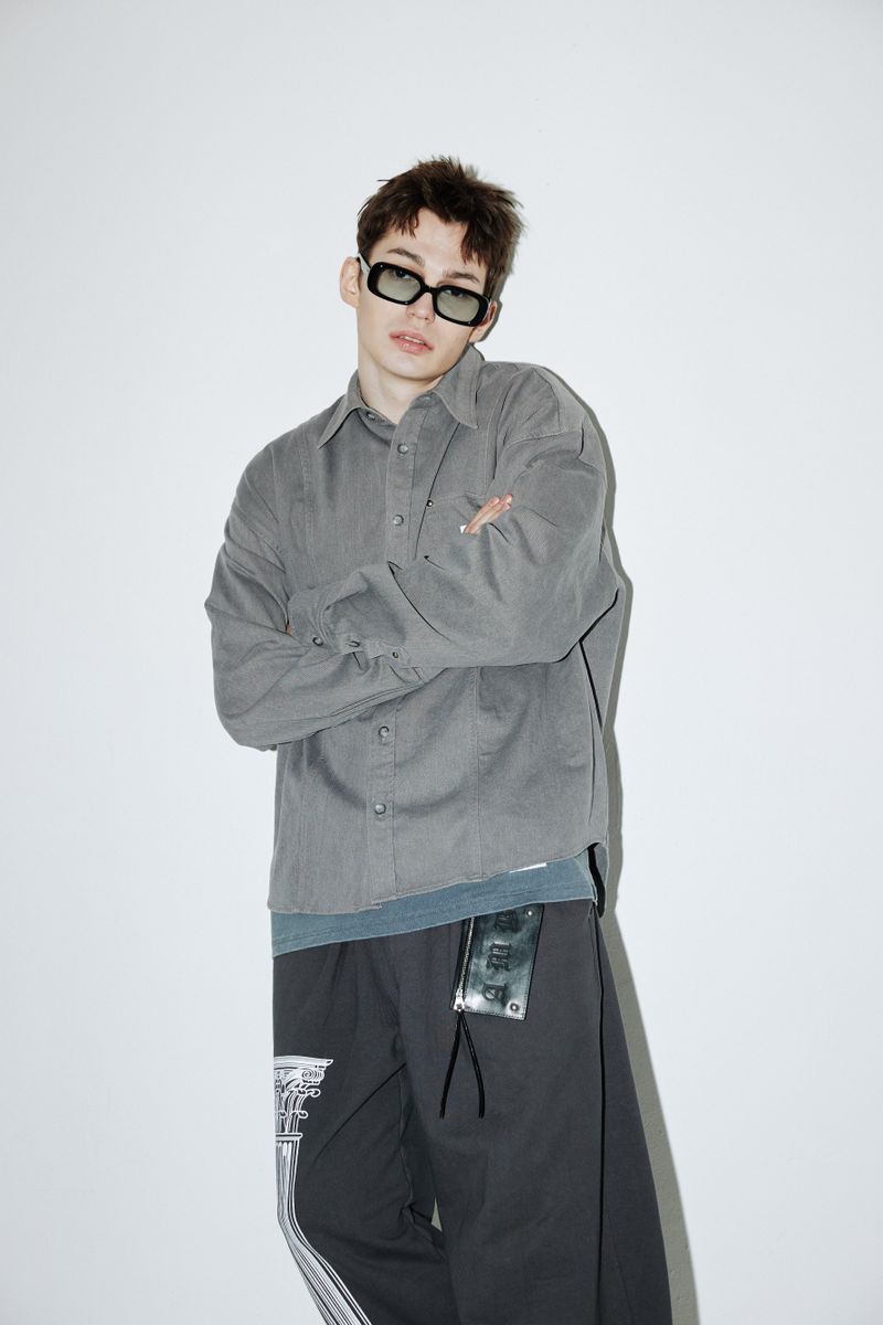牛革ワックスウォレット (Black)