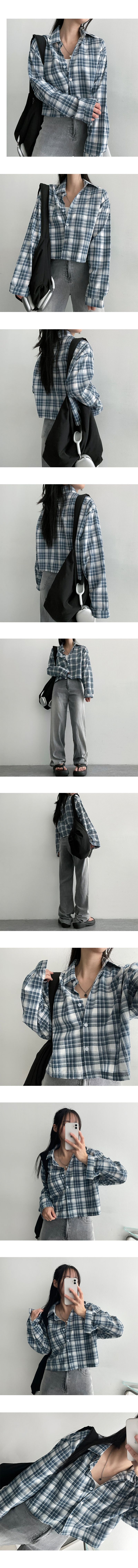 Jishu Cropped Checkered Shirt (3 colors)