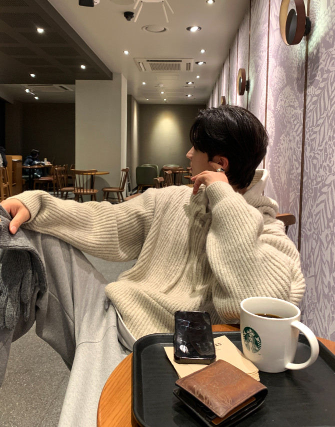  Sydney Heavy Duty Wool Blend Overfit Knit Hoodie