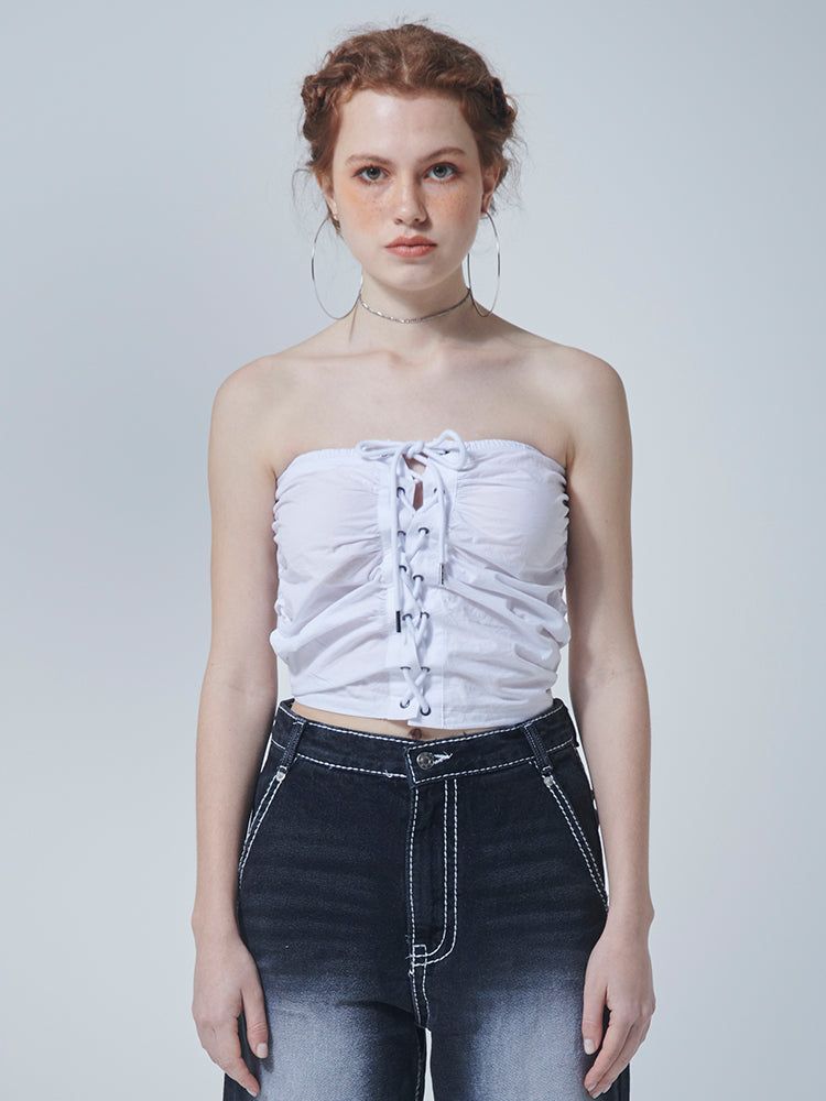 GATELESS（ゲートレス）の「EYELET TUBE TOP（Tops）」