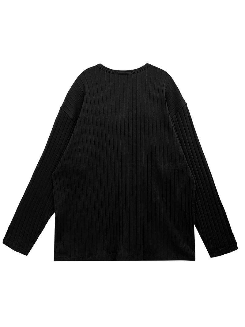 simple line henry neck long-sleeve 3C