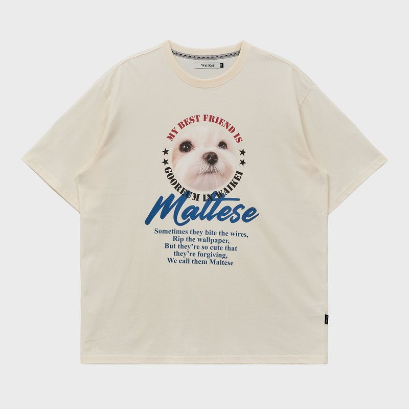WaiKei(ワイケイ)の「Maltese ZOOM IN half sleeve T-shirt(Tops)」